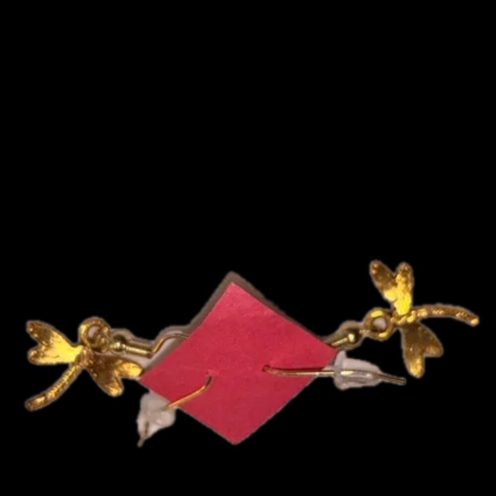 Neiman Marcus Gold Dragonfly Earrings